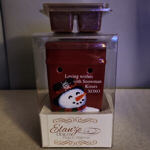 Elanze Designs Snowman Plug-In Warmer - Red